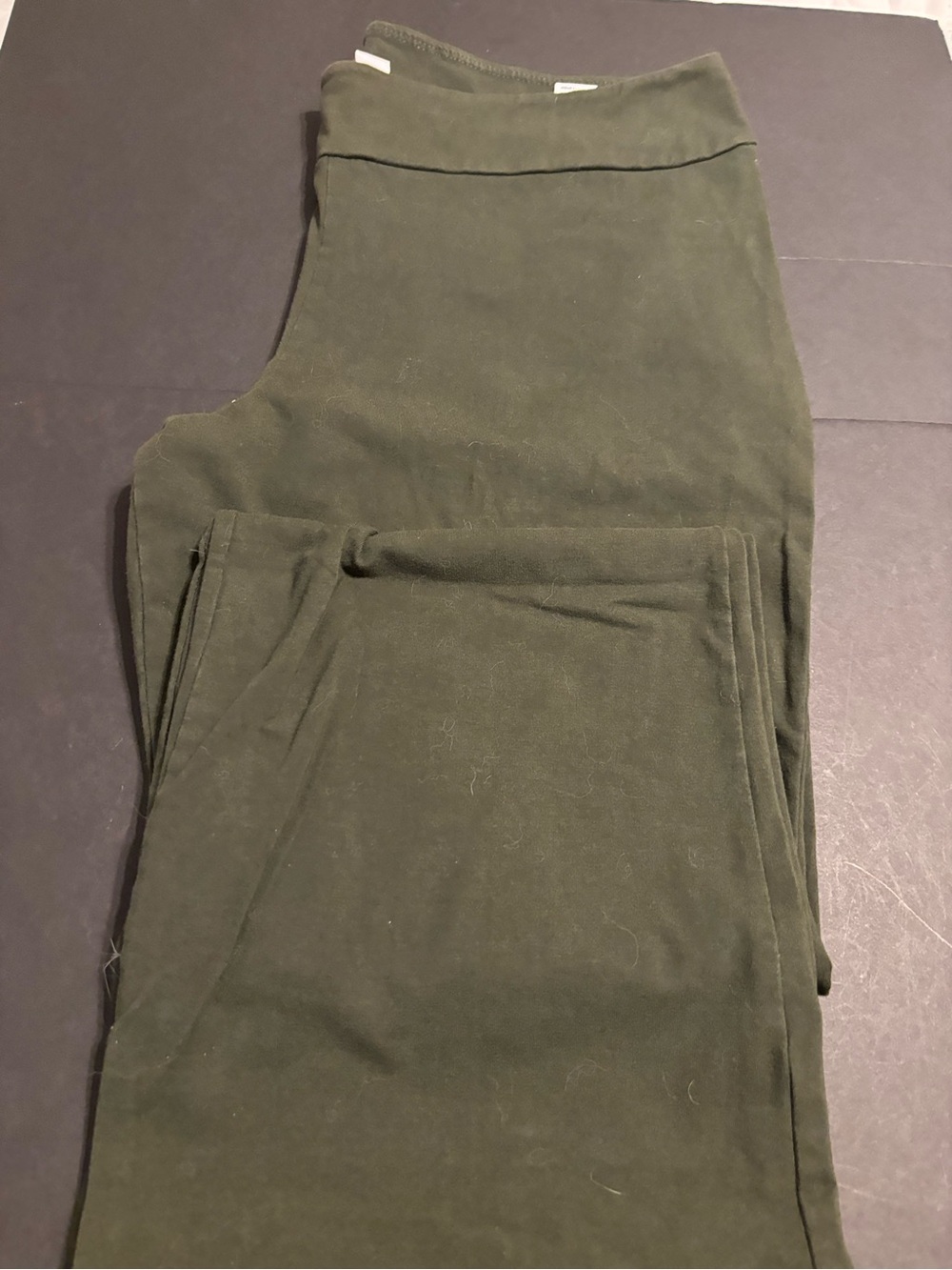 Women with Control Pants 1X Olive Green Pull On Stretch Slim Leg NWOT